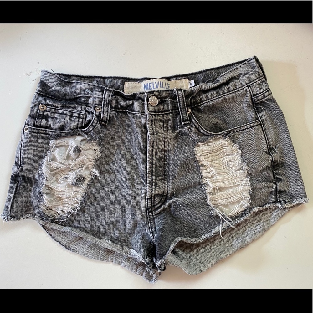 Brandy Melville Grey Denim Shorts